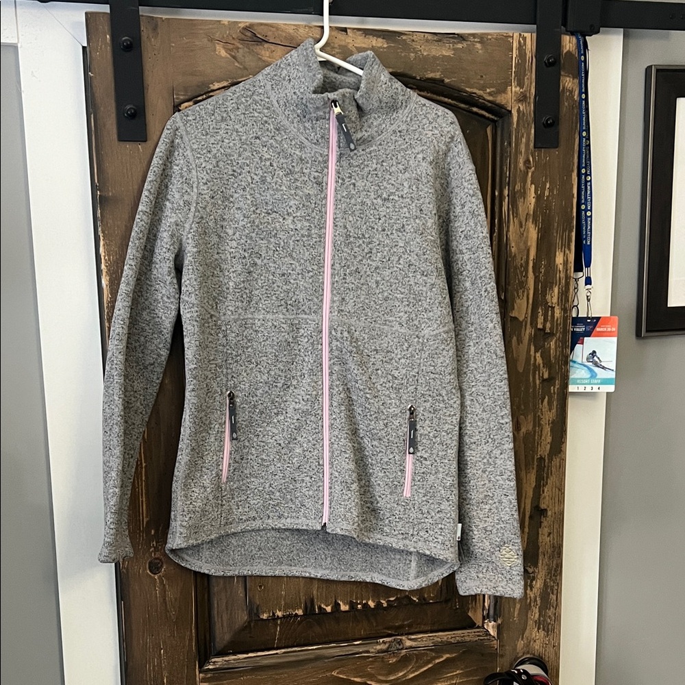 Stio Gray Jacket with Pink Accents